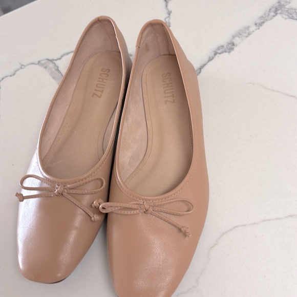 Schutz Arissa Ballet Flat EUC size 8.5B Tan/Nude - Picture 6 of 8